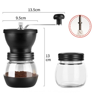 Factory wholesale stainless steel coffee bean black pepper grinder creative portable hand crank grinder