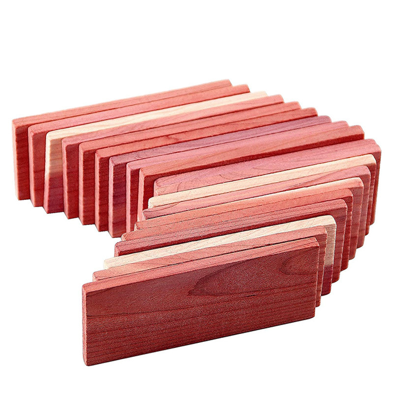 ECO Friendly Aromatic Red Cedar Wood Block Anti Moth Repellent Wooden Cedar Board For Clothes Storage