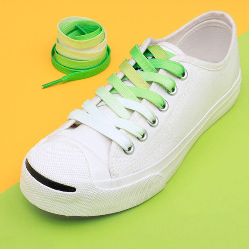 Factory wholesale is the gradient wide shoelace wide mens shoe laces buckle running shoelaces