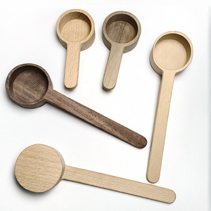 Wholesale black walnut measuring spoon solid wood short-handled coffee beech coffee powder quantitative seasoning spoon