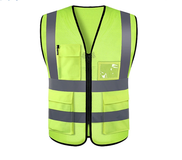 Outdoor Sport Reflective Security Vests With Pocket Hi Vis Safety Jacket Reflective Vest