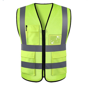 Outdoor Sport Reflective Security Vests With Pocket Hi Vis Safety Jacket Reflective Vest