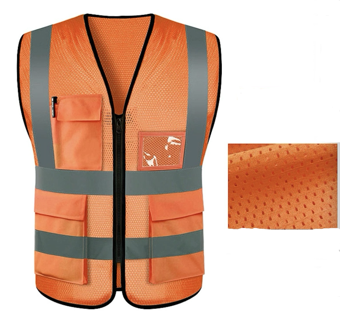 Outdoor Sport Reflective Security Vests With Pocket Hi Vis Safety Jacket Reflective Vest