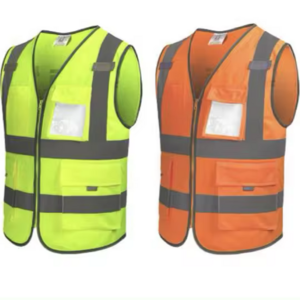 Wholesale Safety Hi Vis Reflective Work Vest with Multi Pockets Security Safety Vest With Logo Printed