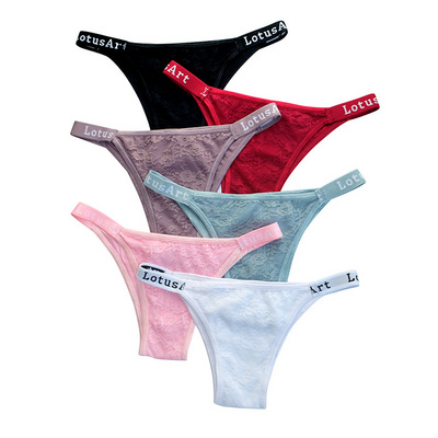 Free samples Lace Panties Women Underpants Low-Rise Thongs Ladies Sexy Panty Letter Underwear Female G-string