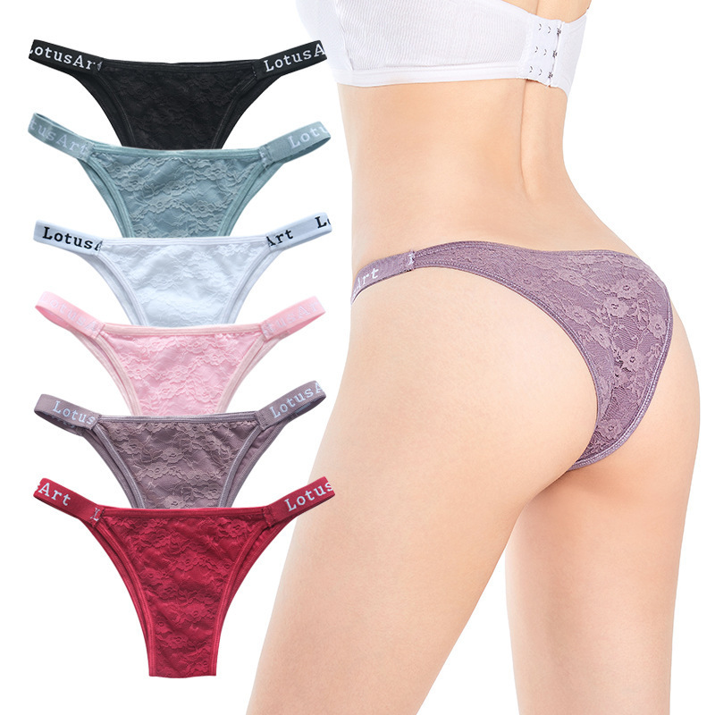 Free samples Lace Panties Women Underpants Low-Rise Thongs Ladies Sexy Panty Letter Underwear Female G-string