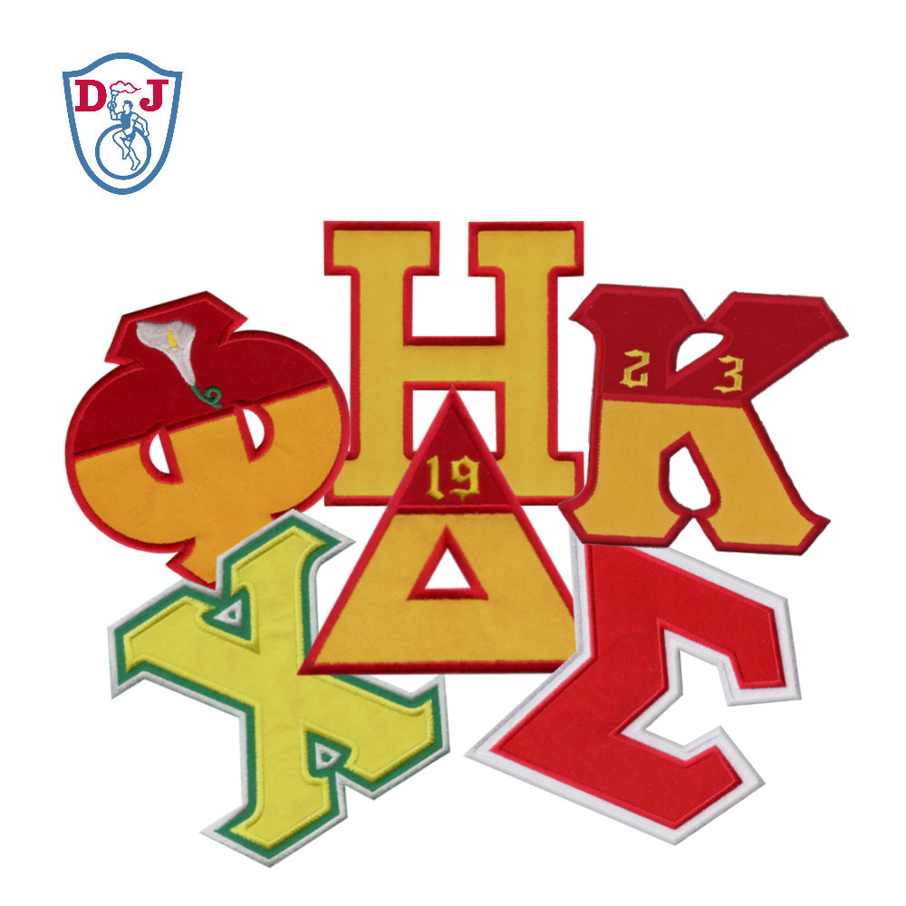 Iron On Greek Letter Embroidered Patch sorority & fraternity patches for jackets