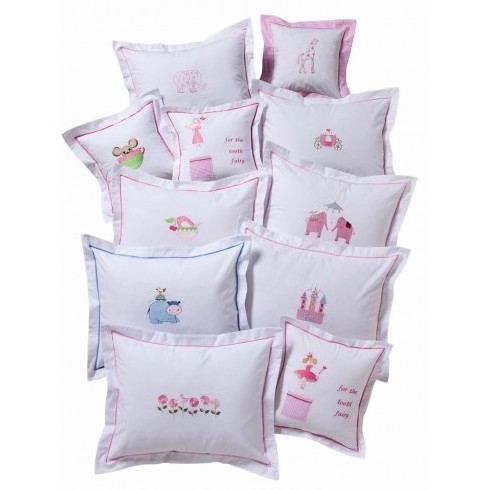 Hand embroidery 100% cotton pillow case for baby and kids