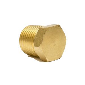 Brass Hex Type Threaded Pipe Fitting Plug For Plumbing Fittings For Water Stopping