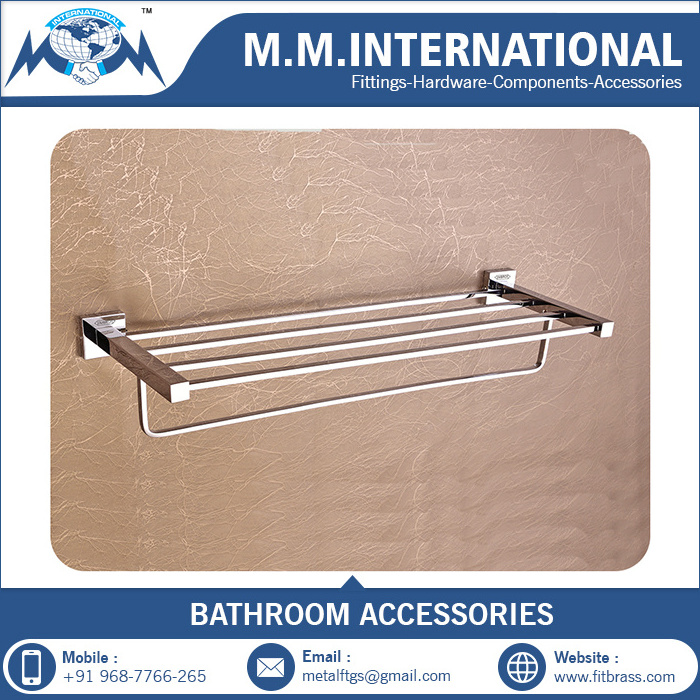 Wholesale Supplier of Wall Mounted Brass Towel Rack for Bathroom and Bedroom at Affordable Price from India