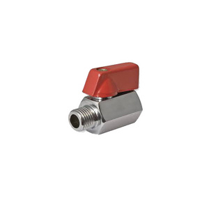 Chrome Finishing Brass Mini Ball Valve Male Female Threaded 1/8" 1/4" 3/8" 1/2" Water Air Pneumatic Gas Valve