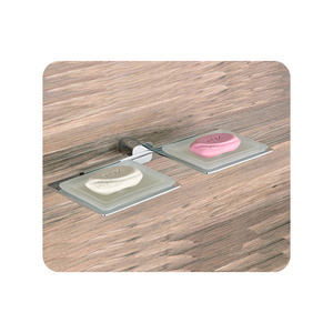 Bathroom Accessories Glass Double Soap Dish