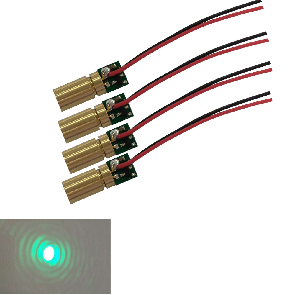 High End Factory wholesale Diameter 6mm mini Green laser Dot Diode laser module 520nm 10mw Circular spot laser