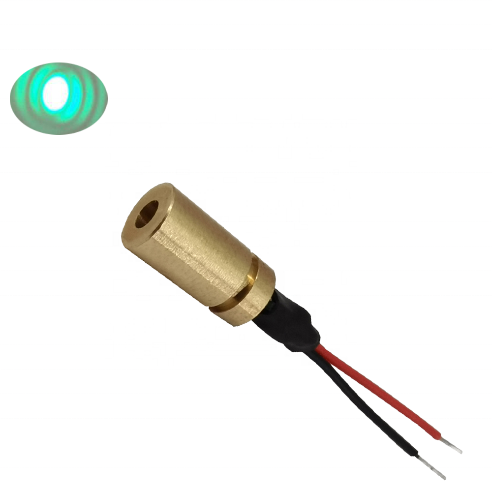 High End Factory wholesale Diameter 6mm mini Green laser Dot Diode laser module 520nm 10mw Circular spot laser