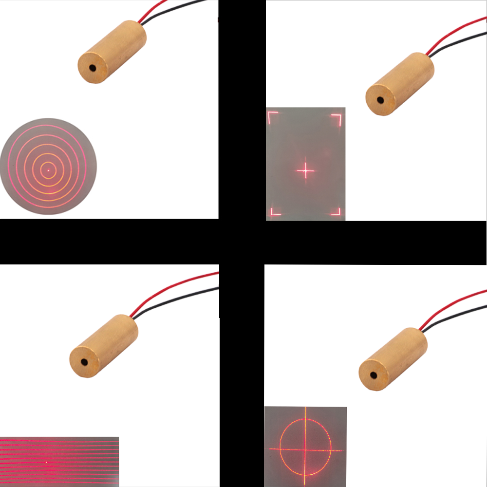 High End red Laser Module 10mW 650nm red  DOE  grid pattern red laser modules circle laser  DOE diffractive optics