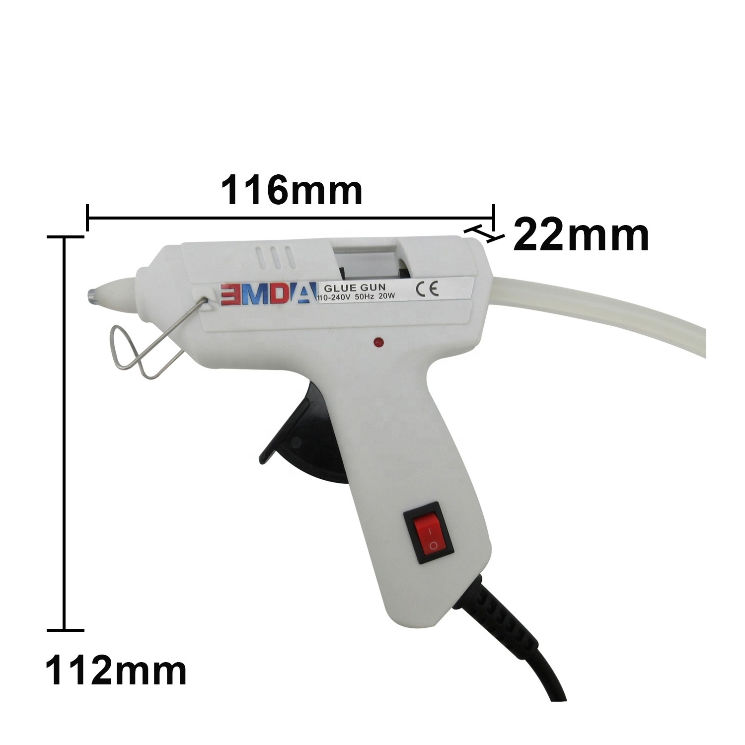 Wholesale DIY electric hot melting glue gun machine 20w fabric wood portable mini 7mm silicon hot melt glue gun with glue stick