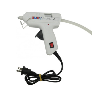 Wholesale DIY electric hot melting glue gun machine 20w fabric wood portable mini 7mm silicon hot melt glue gun with glue stick