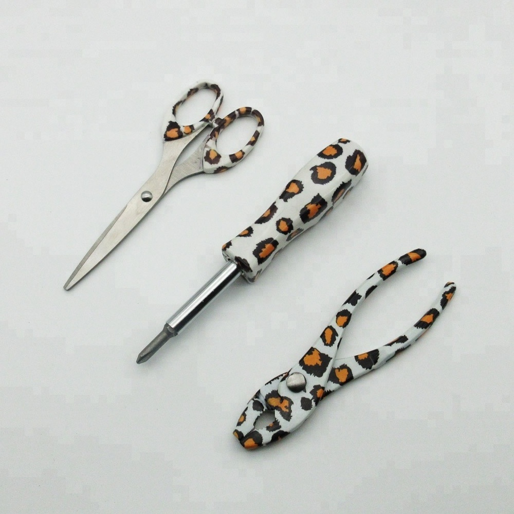 Custom special design floral printed lady 4 in 1 multi bit  two head reversible screwdriver, flat heand and phillips screwdriver