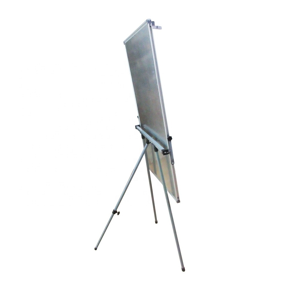 Big size aluminium frame adjustable height mobile standing white board with tripod stand magnetic whiteboard for office school