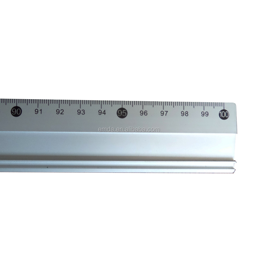 Wholesale top quality office school teacher 100cm aluminium metal long 1 meter ruler