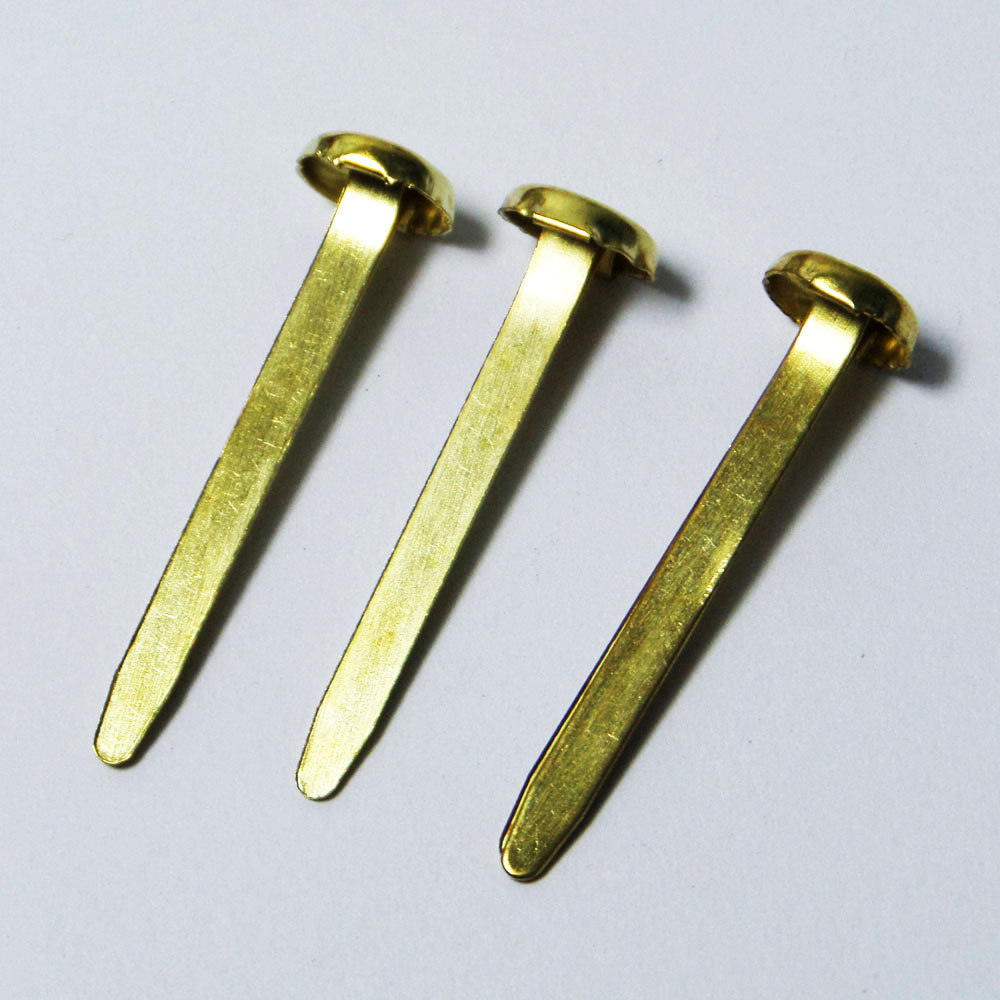 Gold small 31mm round metal clips paper file fastener for office