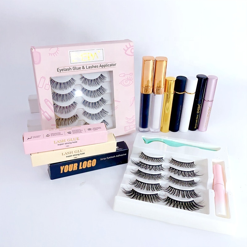 Wholesale Korea black & white Tube Sensitive Eyes Available latex free lash strip glue waterproof eyelash glue for strip lashes