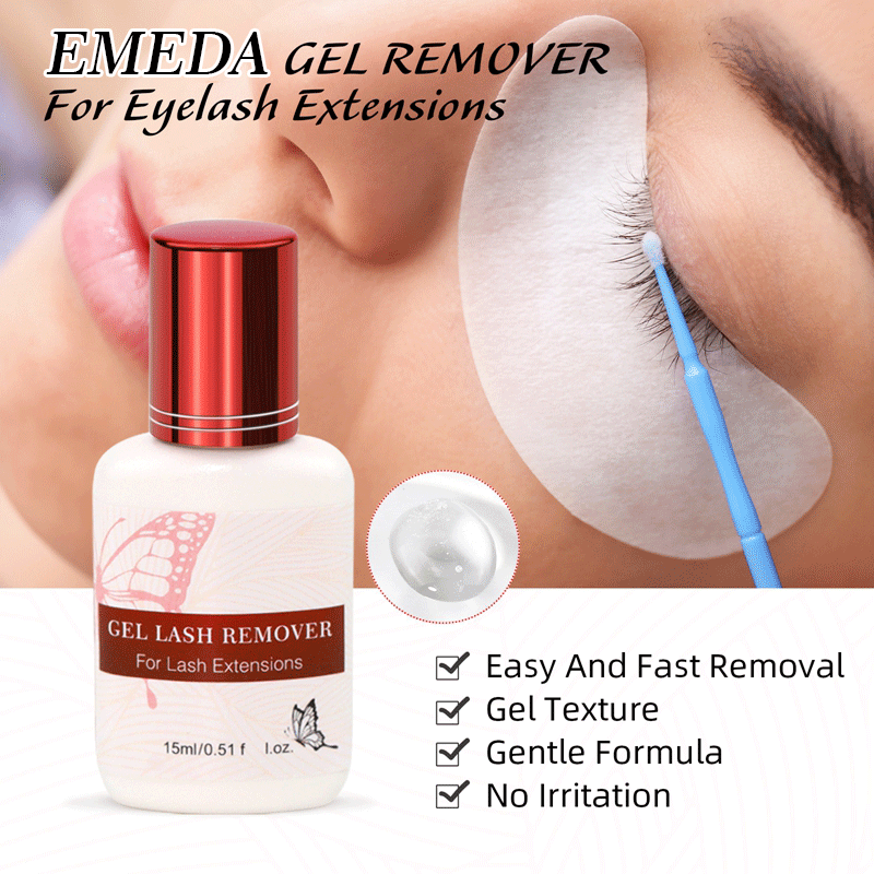 OEM gel remover lash extensions private label wholesale fast removing 15ml eyelash extension remover gel