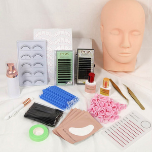 Hot Selling Starter Lash Kit Set Mannequin Head Professional Eyelash Extension Tools Eyelash Extension Training Kits