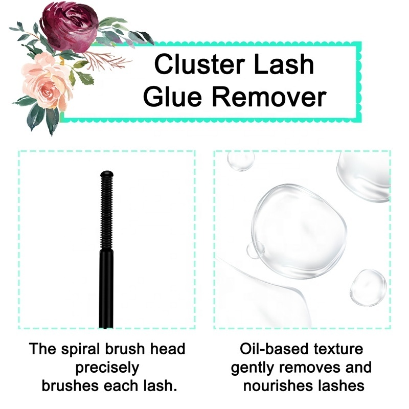 Diy Segmented Eyelash Remover Private Label Waterproof Glue Remover Eyelash Wholesale Long Lasting Fast Cluster Lash Remover