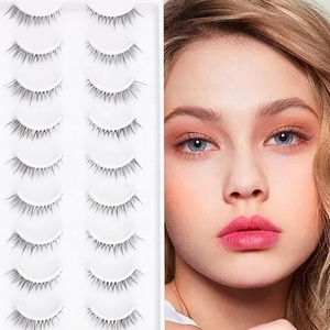 Tresluces Vegan Clear Band Eyelash Strips Wispy Cruelty Free Silk Eyelashes 3D Natural PBT Fiber Cat Eye Lashes Wholesale