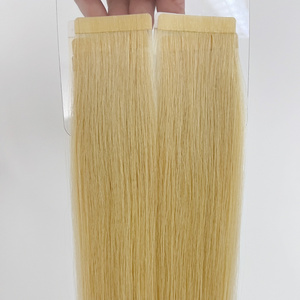 Emeda wholesale #613 blonde Russian Human Hair PU Tape Extensions seamless skin weft top quality