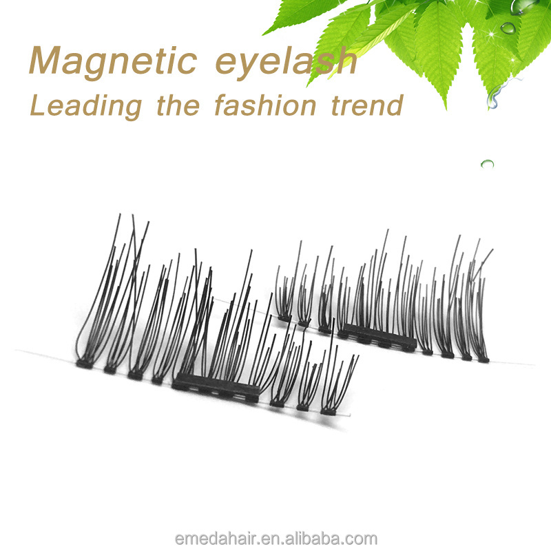 Synthetic fiber magnet lashes Magnetic False Eyelashes