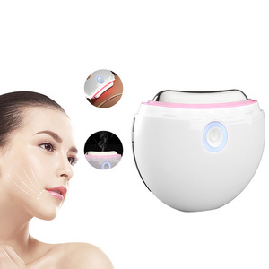 Scraping 2024 Hot Sell EMS Electric With LED Red Light bule light Gua Sha Facial lifting beauty device led face sculpting tool