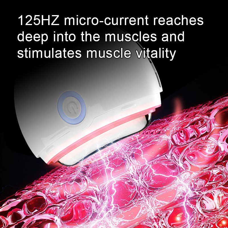 Scraping 2024 Hot Sell EMS Electric With LED Red Light bule light Gua Sha Facial lifting beauty device led face sculpting tool