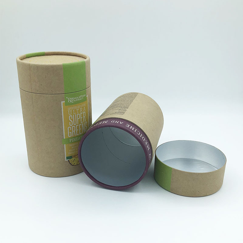 Round Box Empty Biodegradable Craft Cardboard Boxes Packaging Tubes Custom Eco Friendly Carton Cylinder Kraft Paper 