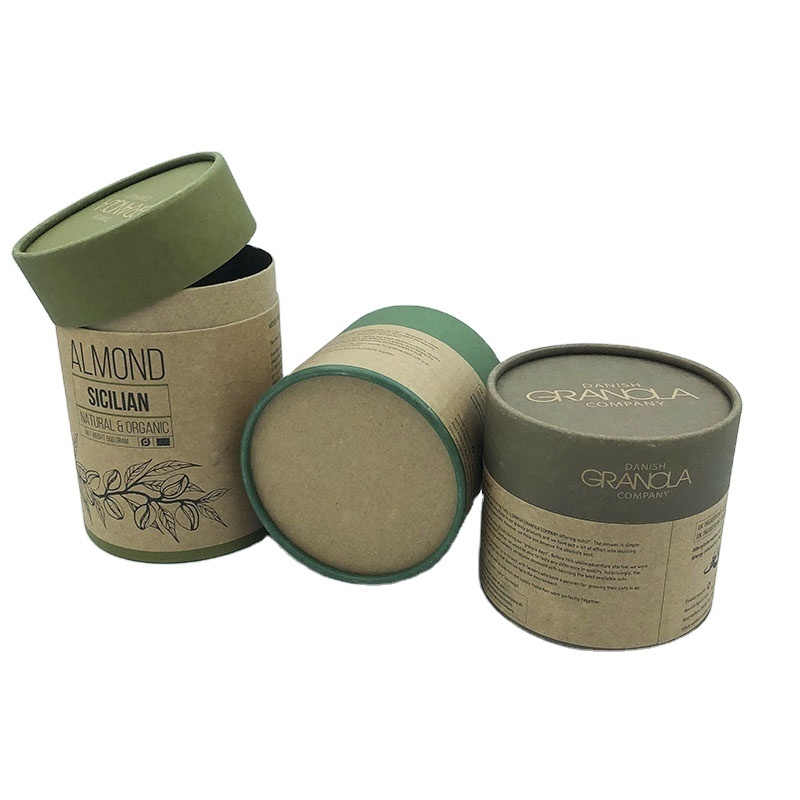 Bio-friendly Telescoping Paper Tube Custom Food Grade Canister Recyclable Tea Packaging