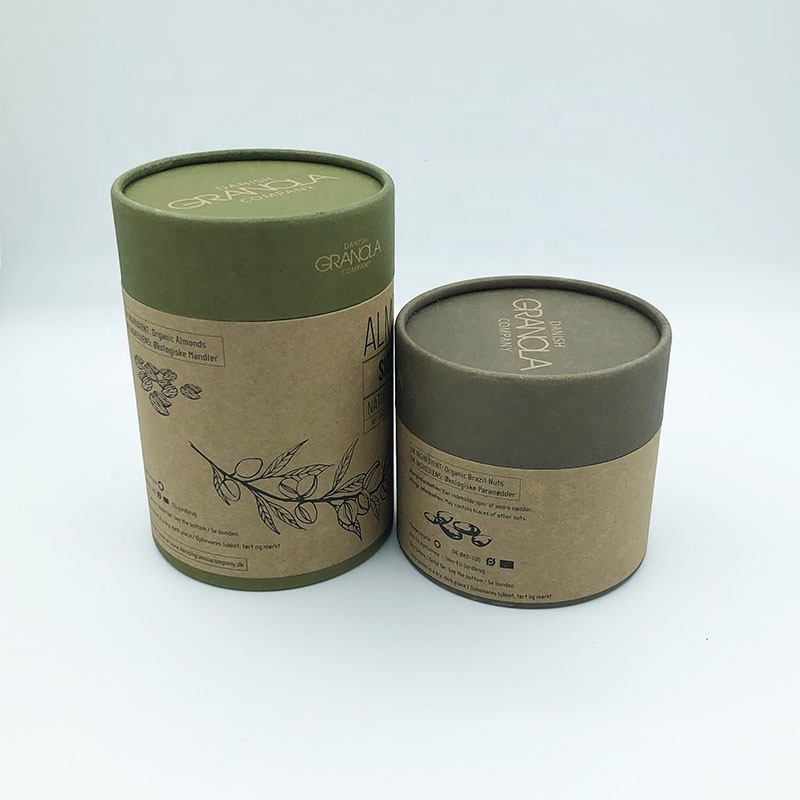 Bio-friendly Telescoping Paper Tube Custom Food Grade Canister Recyclable Tea Packaging