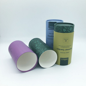 Biodegradable Cardboard Tea Cans Custom Printing Kraft Paper Tube Round Tea Canister for  Herbal Loose Tea Packaging