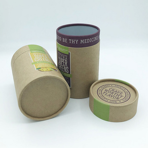 Round Box Empty Biodegradable Craft Cardboard Boxes Packaging Tubes Custom Eco Friendly Carton Cylinder Kraft Paper 