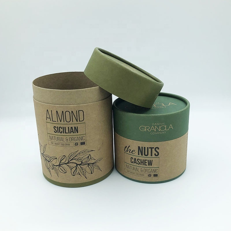 Bio-friendly Telescoping Paper Tube Custom Food Grade Canister Recyclable Tea Packaging