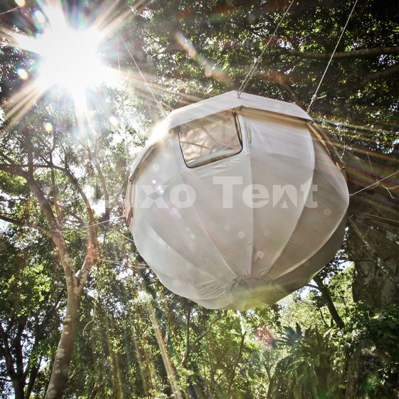 Glamping swing tensil tree hanging tent tree housed dome tent