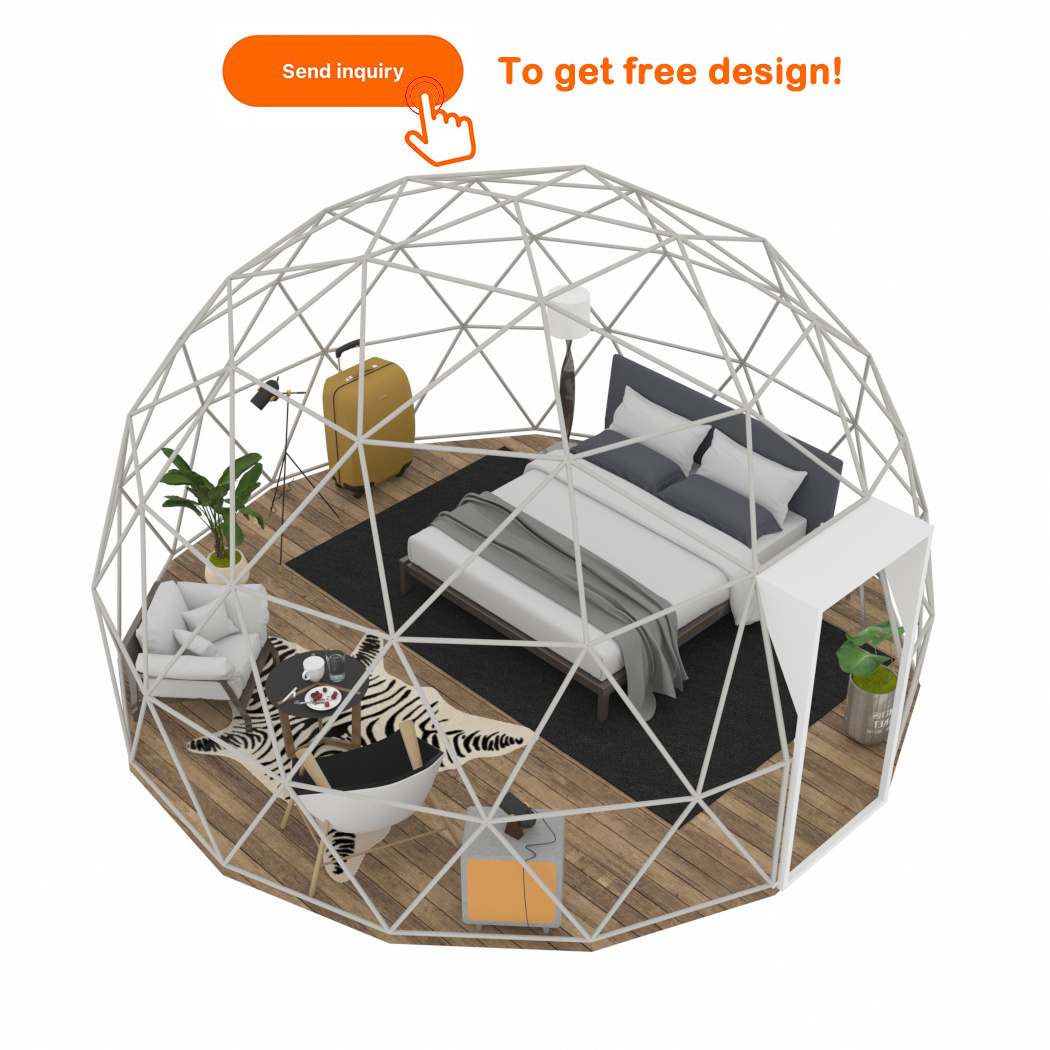 luxury hotel glass glamping dome tent with bathroom cover dome geodesic transparent dome tent outdoor