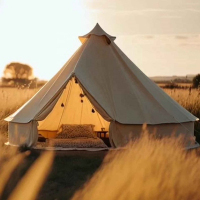 Outdoor 4 Season Tourist Waterproof Glamping Tent Luxury 3M 4M 5M 6M Cotton Oxford Tent Canvas Mongolian Yurt Bell Camping Tent