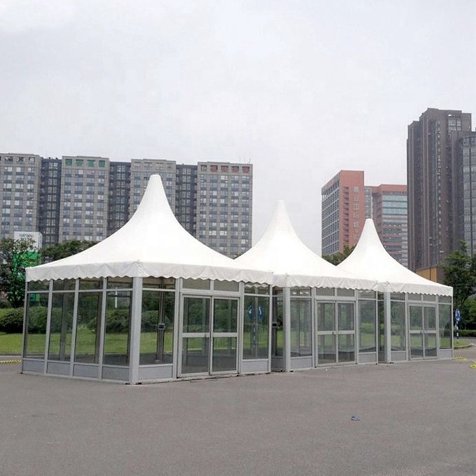 Outdoor Waterproof Aluminum Frame PVC Top 5x5 10x10 10x20 20x40 Canopy Pagoda Event Tent Heavy Duty