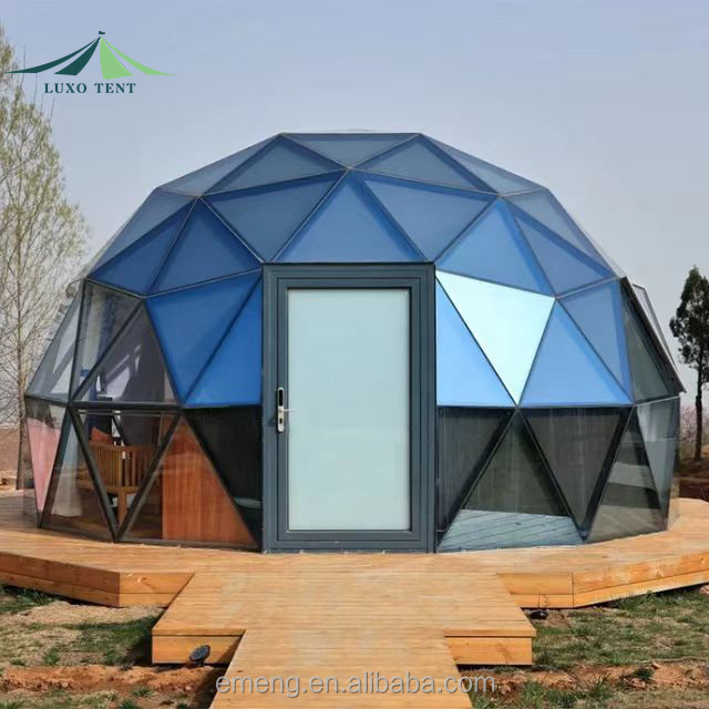 Geodesic Igloo glass hotel 6m 8m 10m Transparent Garden Sphere dome Tent Camping glamping house hotel restore tent