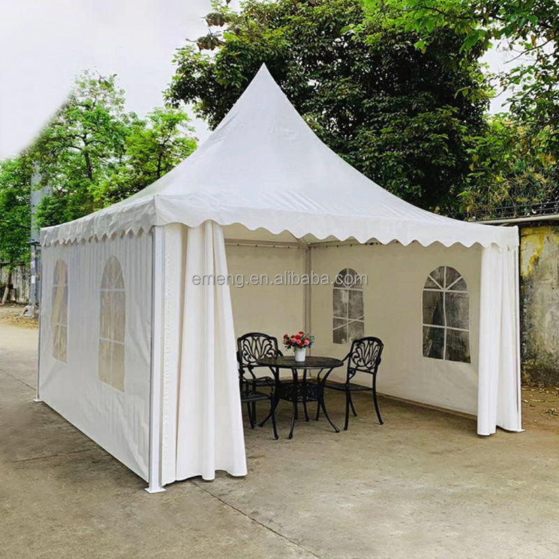 Outdoor pagoda tent 5x5m 10x10 clear tent top pinnacle carpas para fiesta carpa transparent marquee pagoda tent for party events