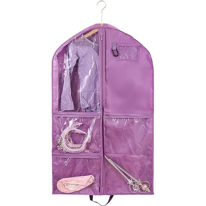 Waterproof clothing dustproof storage Pvc transparent cover garment bag gymnastics custom dance dress