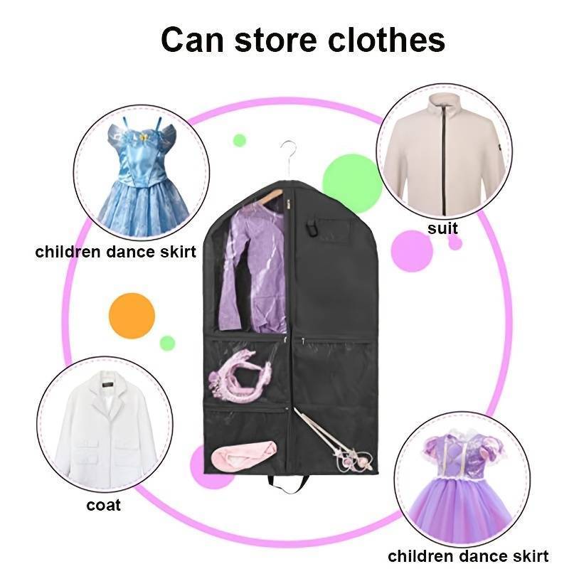 Waterproof clothing dustproof storage Pvc transparent cover garment bag gymnastics custom dance dress