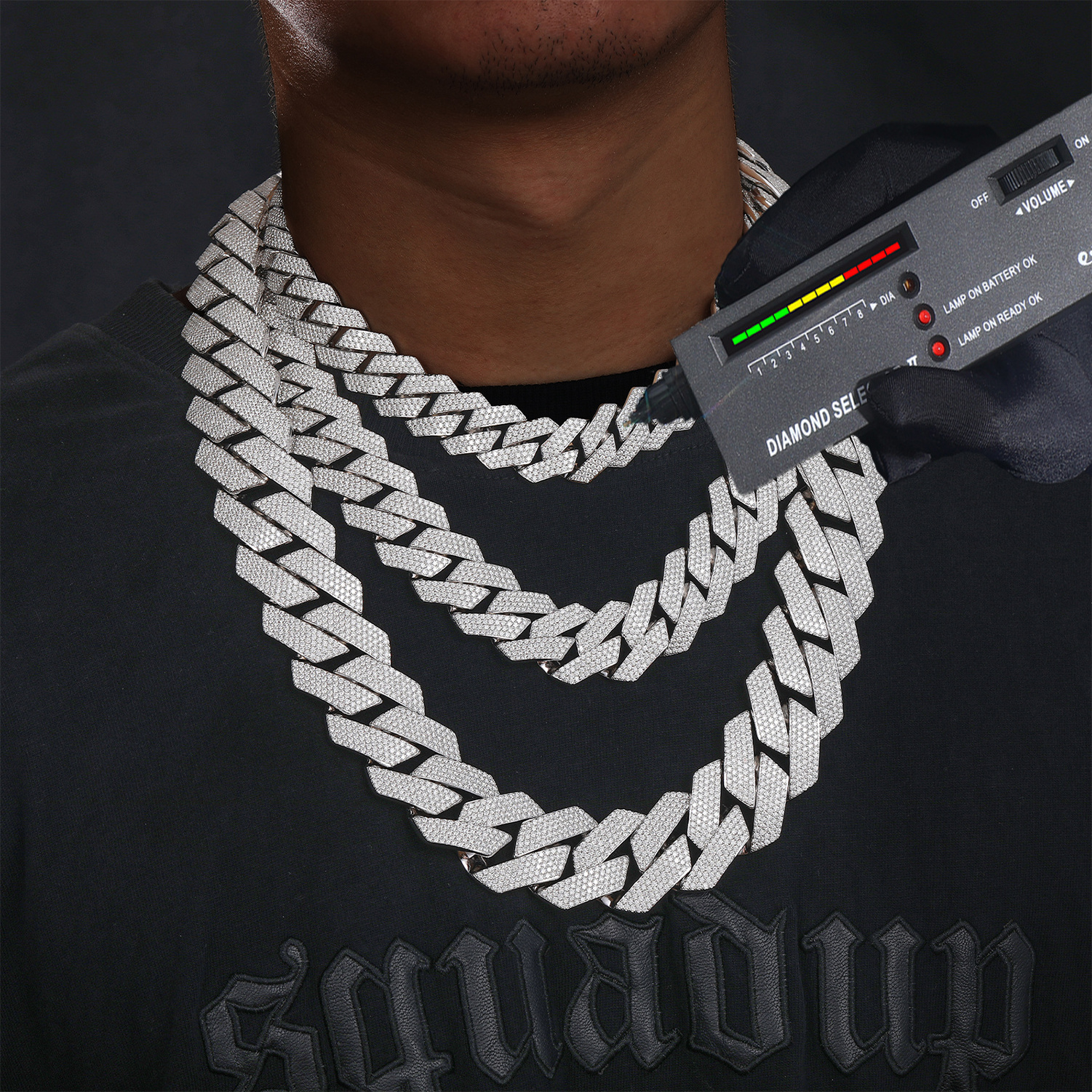 High Quality Cubana Hip Hop Jewelry 6-20mm 925 Sterling Silver VVS Moissanite Diamond Iced Out Cuban Link Chain Necklace For Men