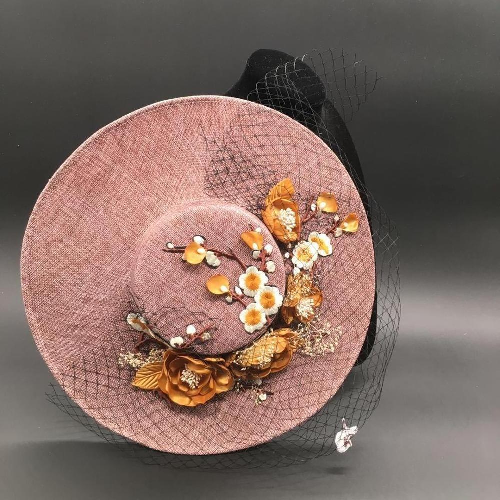 High Quality Design Ladies Flower Party Elegant Church Hat Fashion Hat For Women